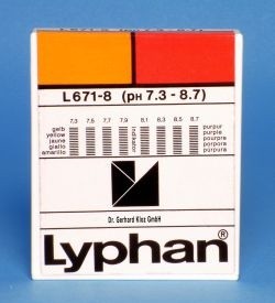 L671-8 - LYPHAN Streifen pH 7,3 bis 8,7